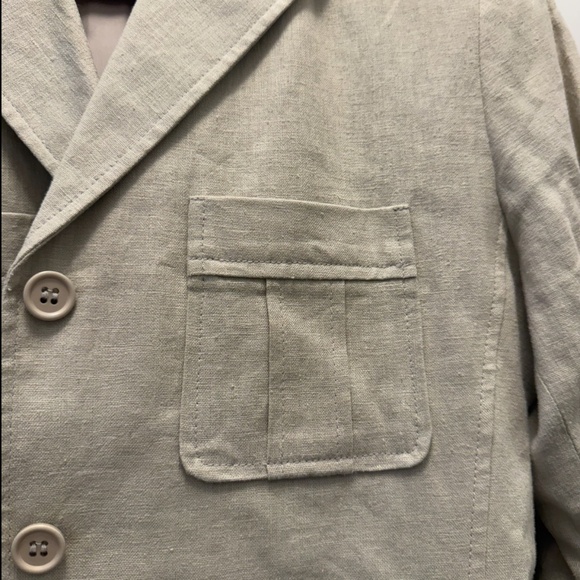 Cream linen safari style jacket - Picture 4 of 5